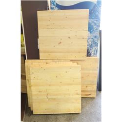 GROUP OF 6, 30"X30"X2.5" SOLID PRESSED WOOD TABLES