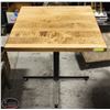 Image 1 : SQUARE SOLID WOOD-TOP COMMERCIAL TABLE