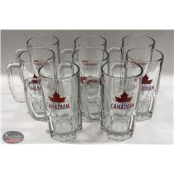 LOT OF BEER-THEMED PINT GLASSES & ICE PAILS