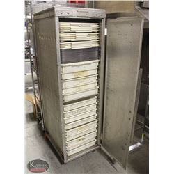 MOBILE ENCLOSED PROOFER W/ STACKING TRAYS & LIDS