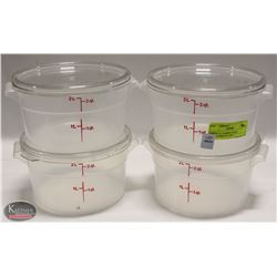 LOT OF 2L CAMBRO FOOD CONTAINERS W/ LIDS