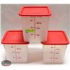 Image 1 : LOT OF 7.5QT CAMBRO FOOD CONTAINERS W/ LIDS