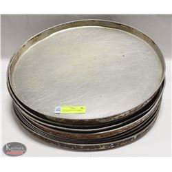 8 EXTRA LARGE 18" ALUMINUM PIZZA PANS