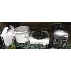 MISC. LOT W/ POCKET SANDWICH GRILL, TOASTER,