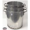 Image 1 : LOT OF 3 ALUMINUM STOCK POTS. 24QT, 16QT & 12QT