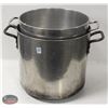 Image 1 : LOT OF 2 ALUMINUM STOCK POTS. 24QT & 14QT
