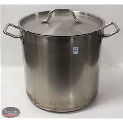 STAINLESS STEEL 27QT STOCK POT W/ LID