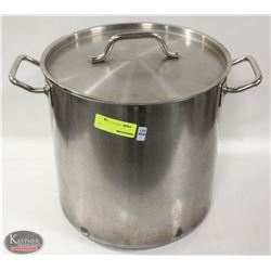 STAINLESS STEEL 27QT STOCK POT W/ LID