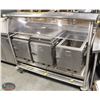 Image 1 : CUSTOM WELDED STEEL-TUBE CART W/ 3 ELECTRIC FOOD