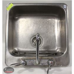 STAINLESS STEEL SINGLE DROP-IN SINK W/ FAUCET