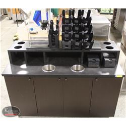 BLACK COMPOSITE POLY-TOP 6' FOOD SERVICE STATION