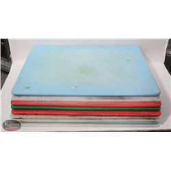 STACK OF 9 ASSORTED 24"X18" CUTTING BOARDS