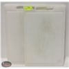 Image 1 : TWO WHITE POLY CUTTING BOARDS 17.5" X 11"