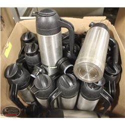 LOT OF 16 PMI 1L INSULATED S/S THERMOS W/ LIDS