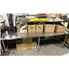 Image 1 : STAINLESS STEEL WORK TABLE W/ BACKSPLASH & DOUBLE