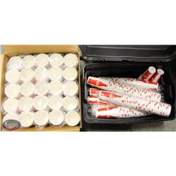 LARGE LOT OF 24-32OZ DISPOSABLE SOFT DRINK CUPS