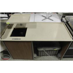 FAST FOOD STYLE GARBAGE RECEPTACLE W/ BIN