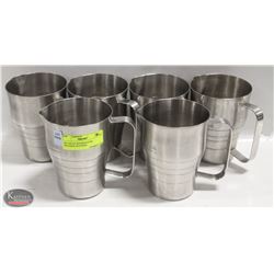 SIX 18/8 S/S WOODMAX HD FROTHING PITCHERS