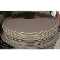 LOT OF 22 ASSORTED SIZE SERVING TRAYS