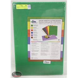 GREEN POLY CUTTING BOARD 12 X 18 X 1/2"