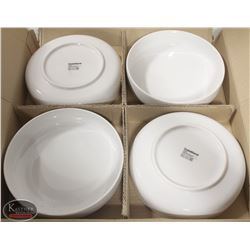 4 NEW 8" CRATE & BARREL PASTA BOWLS (IN BOX)