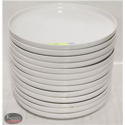 STACK OF CRATE & BARREL DINNER PLATES