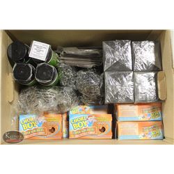 BOX OF ASSORTED COMMERCIAL KITCHEN CLEANING