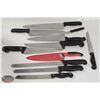 Image 1 : LOT OF ASSORTED KITCHEN KNIVES INCL: CHEF'S KNIVES