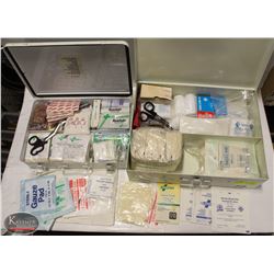 LOT OF 2 FIRST-AID KITS *MAY BE INCOMPLETE*