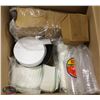 Image 1 : BOX OF VARIOUS DISPOSABLE TAKE OUT CONTAINERS