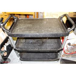3-TIER RUBBERMAID BUSSING CART 40"X20"X37"