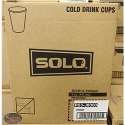 CASE OF 3000 SOLO 5OZ WAXED PAPER CUPS