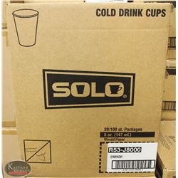 CASE OF 3000 SOLO 5OZ WAXED PAPER CUPS