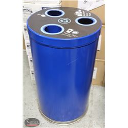 METAL 40 GALLON MIXED RECYCLING CONTAINER