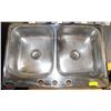 Image 1 : STAINLESS STEEL 2-WELL DROP-IN SINK 32"X21"