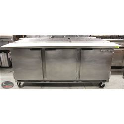 6' BEVERAGE AIR LIFT-TOP 3 DOOR PREP STATION W/