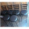 Image 1 : LOT OF 6 METAL & LEATHERETTE PADDED BAR HEIGHT