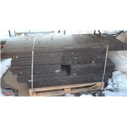 PALLET OF 18 STONE CASED TABLE TOPS.