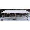 Image 1 : 10' POLY TOP TABLE W/ TUBE STEEL FRAME ON CASTORS