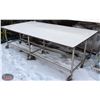 Image 2 : 10' POLY TOP TABLE W/ TUBE STEEL FRAME ON CASTORS