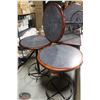 Image 1 : LOT OF 6 ROUND TOP BAR HEIGHT TABLES