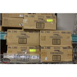 LOT OF 5000 DART CONEX CLEAR / STRAW SLOTTED LIDS