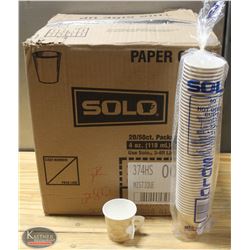 CASE OF 1000 4OZ. DISPOSABLE ESSPRESSO CUPS W/