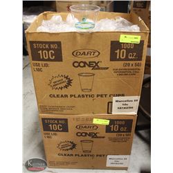 2 CASES OF 1000 DART CONEX  10OZ PLASTIC CUPS