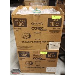 2 CASES OF 1000 DART CONEX  10OZ PLASTIC CUPS