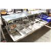 Image 2 : LARGE 12 WELL DROP-IN BUFFET STATION W/ GLASS
