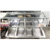 Image 1 : LARGE 8 WELL DROP-IN BUFFET STATION W/ GLASS