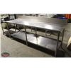 Image 1 : 8' STAINLESS STEEL WORKTABLE W/ UNDERSHELF &