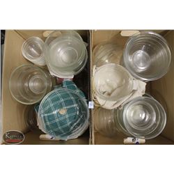 LOT OF 2 BOXES OF ASSORTED GLASS BOWLS