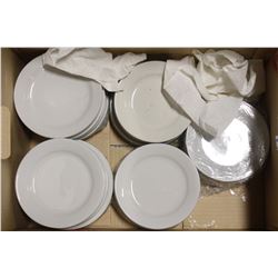 BOX OF MANY PORCELAIN SIDE PLATES